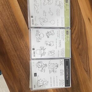Stampin' Up! 3 different collections: Postcard pal,Bella &Friends, Pretty Kitty